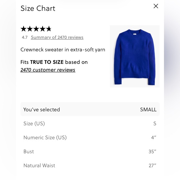 J. Crew Crewneck Sweater in extra-soft yarn, Small - Picture 5 of 6